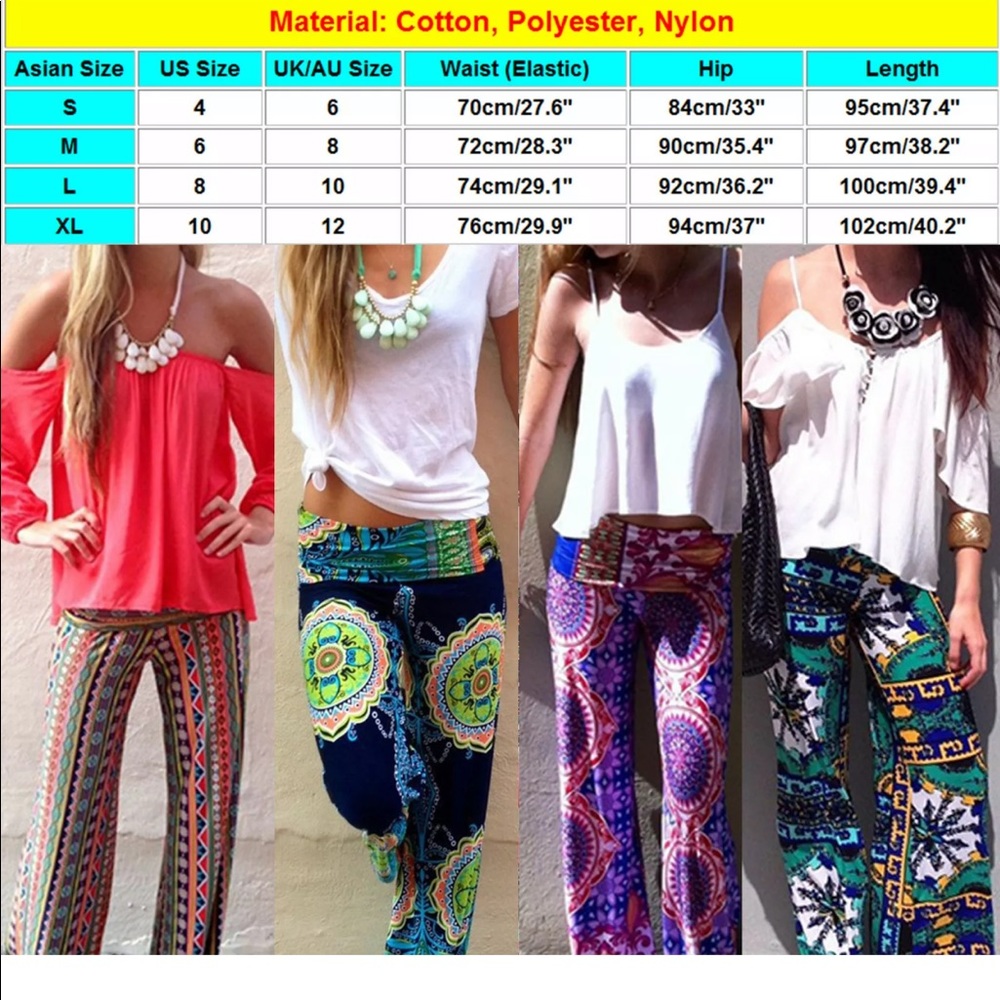 Yoga Pants /Trendy /Beach Slacks - Picture 4 of 8